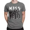 Talla europea transfronterizaCamiseta gráfica de banda clásica top KISS camiseta de hombre negro azul gris