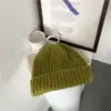 Ceroso e macio! ju Chapéu de Lã Grosso Pequeno Confortável Mostrando o Rosto Feminino Outono e Inverno Circunferência da Cabeça Grande Montão Preguiçoso Quente Tendência