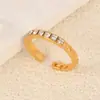 Anel de Zircônia Banhado a Ouro Moda Transfronteiriça Anel Aberto com Óleo Colorido Design Criativo Joias Leves de Luxo para o Dia a Dia