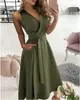 2026 Ebay Aliexpress Wish Moda de Temporada Primavera y Verano Más Vendida Vestido Estampado de Manga Larga con Cuello en V Ajustado al Cuerpo para Mujer
