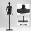 Maniquí de media figura para mujer, modelo de hombro plano negro, accesorios, tienda de ropa, maniquí de mesa, hombro de ángulo recto, expositor de ventana, cuerpo completo