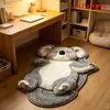 Alfombra de felpa temática de gato realista TEMU transfronteriza, imitación cachemir, alfombra gruesa para mesita de noche en el dormitorio, tapete absorbente para el baño