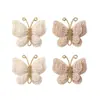 Traje de Pasador de Pelo Tejido a Mano de Lana Europeo y Americano Mariposa Enrollada Pasador de Color Sólido Suave Todo-partido Tocado para Bebé 3841