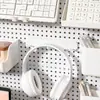 Accesorios para Tablero Perforado Gancho Colgador de 25 Agujeros Espaciados Caja de Piezas Juego Completo Estante de Almacenamiento para Estudio Estante de Pared*