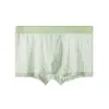 Nova cueca de seda gelada para homens, respirável, antibacteriana, de secagem rápida, fresca ao toque, padrão xadrez pied-de-poule, boxer tamanho grande para adolescentes