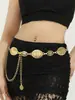 Cinturón para mujer 2024, nuevo diseño de nicho, cadena decorativa para cintura, cinturón para jeans estilo retro que combina con todo.