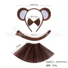 Diadema de Cabeza de Mono Pequeño para Niños de Mascarada Accesorios para Escena y Drama Diadema de Hermano Mono Adorno de Cabeza de Animal para Halloween