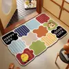 Alfombra de Piso para Baño Dopamina Color Block de Dibujos Animados, Alfombra de Barro Diatomeas Absorbente de Agua para Entrada de Baño, Alfombra Antideslizante para Inodoro