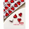 Pedraria para Nail Art Tendência Popular Super Brilhante Ilusão Aurora Coração Inclinado Grande e Pequeno Pedraria de Coração Pêssego para Unhas Atacado