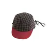 Chapéu Infantil de Aba Reta Xadrez Listrado Tendência Estilo Japonês, Boné de Baseball Colorido da Moda para Bebê, Chapéu de Proteção Solar