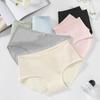 Cueca Antibacteriana 10A Algodão Puro Feminina Laço Cueca Fofa para Menina Cor Pura Cueca Elegante Respirável para Mulheres