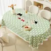 Toalha de Mesa Impermeável e à Prova de Óleo Xadrez Fresca e Simples, Toalha de Mesa de PVC Resistente ao Calor, Protetor de Superfície de Mesa de Centro de Luxo Leve de Alta Qualidade