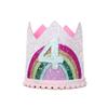 Lentejuelas arcoíris 12345 sombrero rosa sombrero de cumpleaños Corona bebé un año sombrero de vestido niña rosa