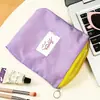 Bolsa de almacenamiento portátil estilo macarrón, bolsa pequeña simple, neceser delgado de bloqueo de color dopamina, monedero y estuche para lápiz labial