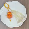 Produto Acabado: Patrimônio Cultural Imaterial Estilo Chinês Bordado Brocado Song Gato da Sorte Pingente Charme de Bolsa Pendente para Carro Pingente Dupla Face Decoração Brocado Song