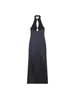Ropa de mujer marca Z, estilo europeo y americano, popular vestido largo de satén con cuello halter, moda transfronteriza, negro elástico ZA