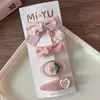 8 piezas Nuevo lazo de tela rosa dulce de rosa pinza para el pelo de niños par de pinzas de corazón rosa para niña accesorios para el pelo