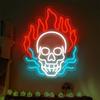 Luces de neón de Halloween con diseño de calavera, calabaza y murciélago LED personalizadas de comercio exterior para decoración de fiestas navideñas