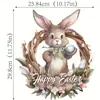 2025 Conejo Huevo de Pascua Letrero de Puerta de Madera Decoración Pascua Primavera Letrero de Puerta Imagen Floral Amazon
