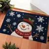 Alfombra de piso de cachemira sintética navideña transfronteriza para entrada, resistente a la suciedad, resistente al desgaste, fácil de limpiar, alfombra absorbente para baño