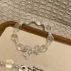 Pulsera de Cristal Blanco Diseño Lazo de Circonita Pulsera Luna de Primavera y Verano 2025 Pulsera Elegante Original para Mujer
