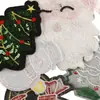 Pegatinas Bordadas Transfronterizas Lentejuelas Navideñas Santa Claus Pegatinas Bordadas Parches de Lentejuelas Accesorios para Ropa Pegatinas de Tela Parche