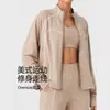 Amazon Chaqueta de Yoga Holgada para Mujer con Cremallera Manga Larga Cuello Alto Secado Rápido Deporte Fitness Chaqueta de Primavera y Otoño