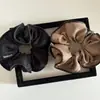 Scrunchie Plissado Color-Blocking Coreano com um Toque Elegante, Sensação de Luxo, Elástico de Cabelo Tecido que Define a Cintura, Acessório de Cabelo