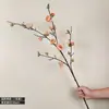 Flores de flor de melocotonero artificiales, flores de ciruelo falsas, decoración de alta gama de lujo ligero para mueble de TV de sala de estar, mesa de comedor, adornos florales