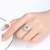 Anillo Pag&Mag Plata de Ley 925 Circonita Incrustada Micro Zafiro Anillo de Dedo Joyería de Atmósfera de Moda Europea y Americana Venta al por Mayor