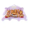 Embalagem Transparente de Lanche Doce Desenho Animado Cruzada Laço Brinquedo Grampo de Cabelo Pingente de Joia Bolsa com Fecho Ziplock