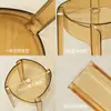 Taburete de Plástico Creativo Silla Engrosada para el Hogar Silla Transparente de Molino de Viento Taburete Redondo Simple Apilable Mesa y Silla de Comedor Acrílicas