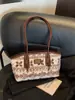 Bolso Cruzado Simple y de Moda Nuevo 2025 para Mujer, Bolso de Mano de Lana a Cuadros de Gran Capacidad, Bolso de Hombro de Nicho