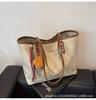 Bolsa Casual de Gran Capacidad para Mujer 2024 Nueva Bolsa de Lona Versátil Bolsa de Hombro para Clase/Trabajo Bolso Tote de Alta Gama