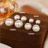 Brincos de Prata 925 com Pérolas Swarovski Estilo Francês Vintage para Mulheres, Brincos Minimalistas de Pérola de Concha de Nicho