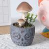 Simulación búho hongo bonsái verde pequeño fresco decoración sala de estar hogar pequeños adornos accesorios para fotos venta al por mayor