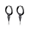 Pendientes de Acero Inoxidable Negro Calientes Transfronterizos AliExpress Mezclados Colgante Redondo de Pastel de Caracol Hebilla de Oreja Hoja Taladro