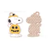 Perro de dibujos animados superventas transfronterizo lindos accesorios de animales colgante de aleación DIY cadena de teléfono llavero adorno