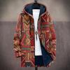 Chaqueta acolchada de algodón con capucha para hombre, abrigo cálido de moda de otoño e invierno con impresión personalizada en 3D transfronteriza entre Europa y Estados Unidos 2024