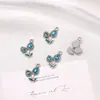 Rhinestones Incrustados Galvanizados Full Rhinestones Rhinestones Multicoloridos Flores Pequenas Exquisitas Cruz Europeia e Americana Transfronteiriça Pingente Acessórios de Joias Colar DIY