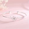 Pulseira Sakura Feminina Estilo Coreano Estilo Floresta Personalidade Pequena Fresca Artística Flor Rosa Pulseira Aberta Pulseira