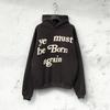Sudadera fina holgada con estampado de espuma CPFM KANYE rebirth marca de moda americana KANYE sudadera con capucha forrada de forro polar para hombre