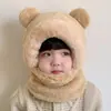 Gorro para Niños Niño 2025 Nuevo Bufanda de Invierno Integrada Gorro Engrosado a Prueba de Viento Niña Niño Protección para las Orejas Capucha