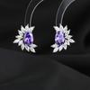Nuevos Pendientes con Forma de Flor con Circonita Microincrustada, Exquisitos y Lujosos Pendientes de Aguja de Plata S925 para Mujer, Accesorios al por Mayor