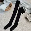 Meias Acima do Joelho para Mulheres no Outono e Inverno, Veludo Quente, Meias de Pelo com Efeito Emagrecedor para Usar com Botas, Meias Longas de Tricô Antiderrapantes