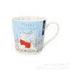 Taza de Cerámica Navideña 380ml Centro Comercial Restaurante Especial de Vacaciones Taza con Patrón de Alce Oso Blanco