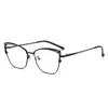 G95-243 Hastes de Óculos da Moda Personalizadas, Venda Quente Transfronteiriça, Incrustadas com Diamantes, Compatíveis com Lentes de Grau e Sem Grau, Armações Artísticas Gatinho