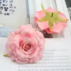 Nova Cabeça de Flor Rosa DIY Guirlanda Feita à Mão Corsage Material Acessórios Flor de Seda Flor Artificial Flor de Casamento Decoração de Parede
