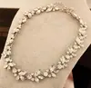 Explosiones de AliExpress Europa y Estados Unidos comercio exterior transfronterizo collar de flor de trigo y gema accesorios para mujer al por mayor generación X022