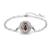 Pulsera de acero titanio con incrustaciones de diamantes calada tipo hilo de aromaterapia para difusión de aceites esenciales Pulsera con patrón de árbol de la vida europeo y americano venta al por mayor